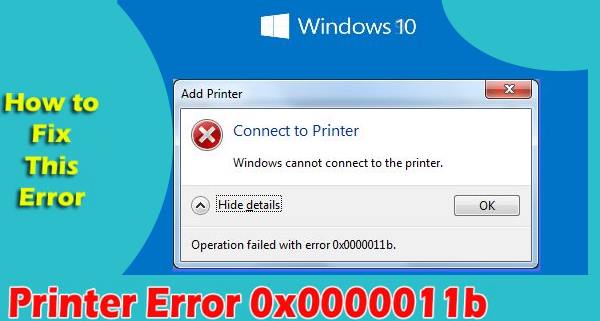 Windows Printer Sharing Error 0x0000011b